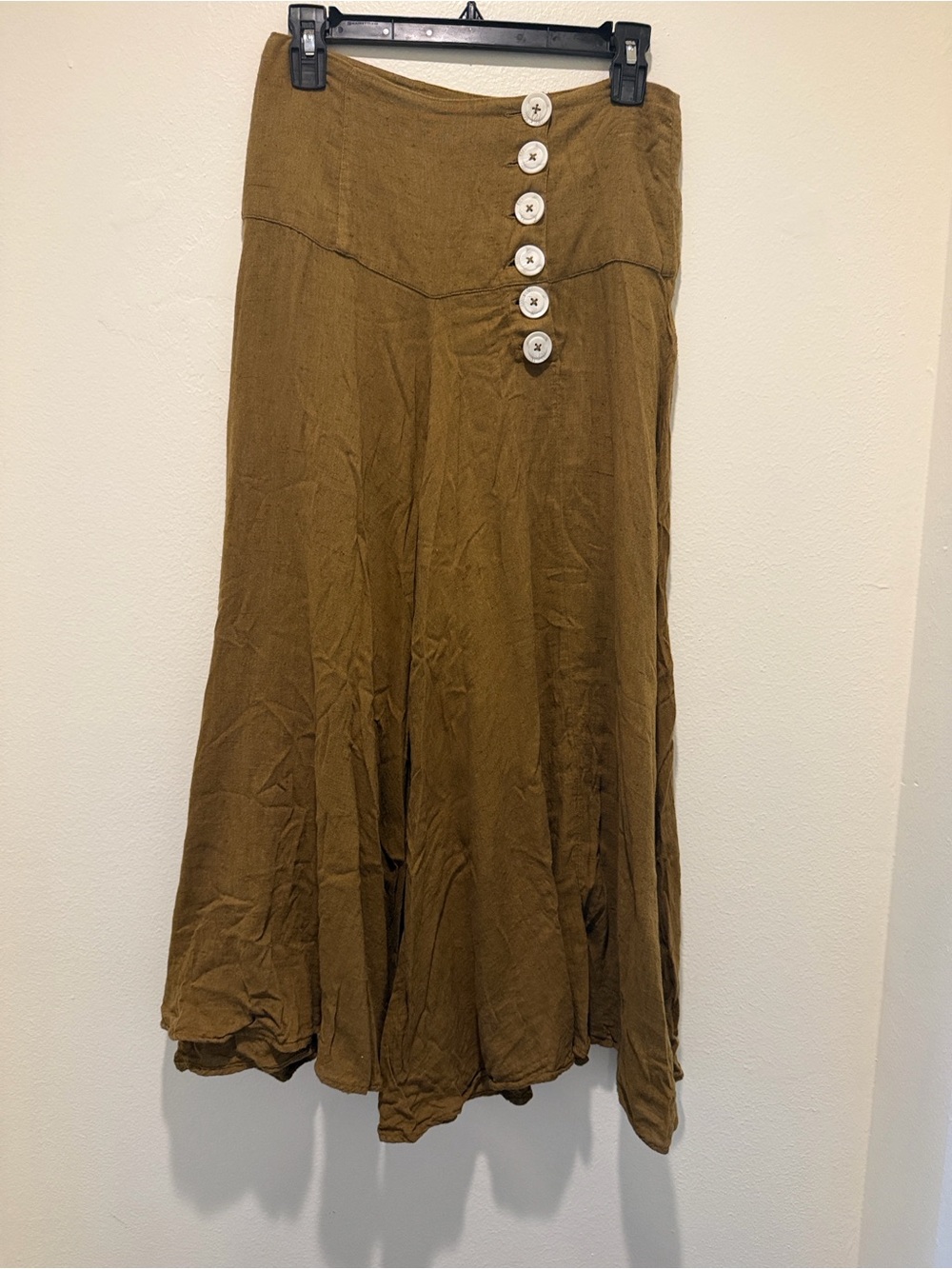 Girls' Wide-Leg Button-Front Skirt-Pants in Olive